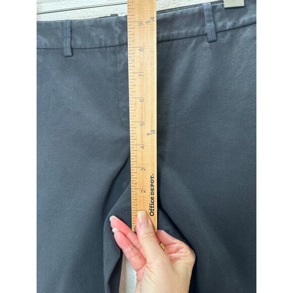 Theory Black Treeca CL Mod Twill Straight Leg Trouser Pant 6 - Picture 12 of 14